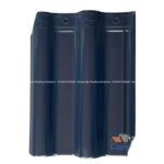 Close-up of Capindia’s Elbano Series ceramic roof tiles in Blue Grey, blending the richness of blue with the elegance of grey for a vibrant yet classic look.
