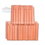 Spanish-style traditional clay roof tile with curved corners, offering a distinctive, elegant look and natural heat resistance.