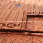 Mangalore clay roof tiles installed with clay ceiling tiles on a single purlin for a traditional and efficient roofing system.